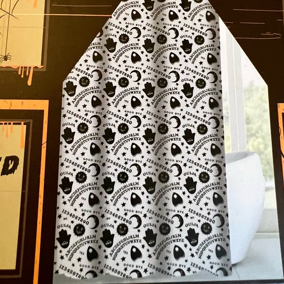 Halloween Spirit Board Peva Shower Curtain with Metal Grommets Quija Planchette - Picture 10 of 10
